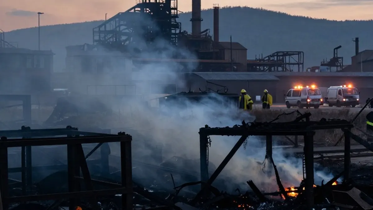 Illustration for: Romania Blames Russian-Coordinated Network for Fire Near Weapons Factory
